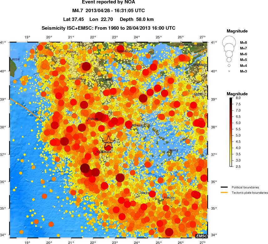 regional magnitude historical seismicity