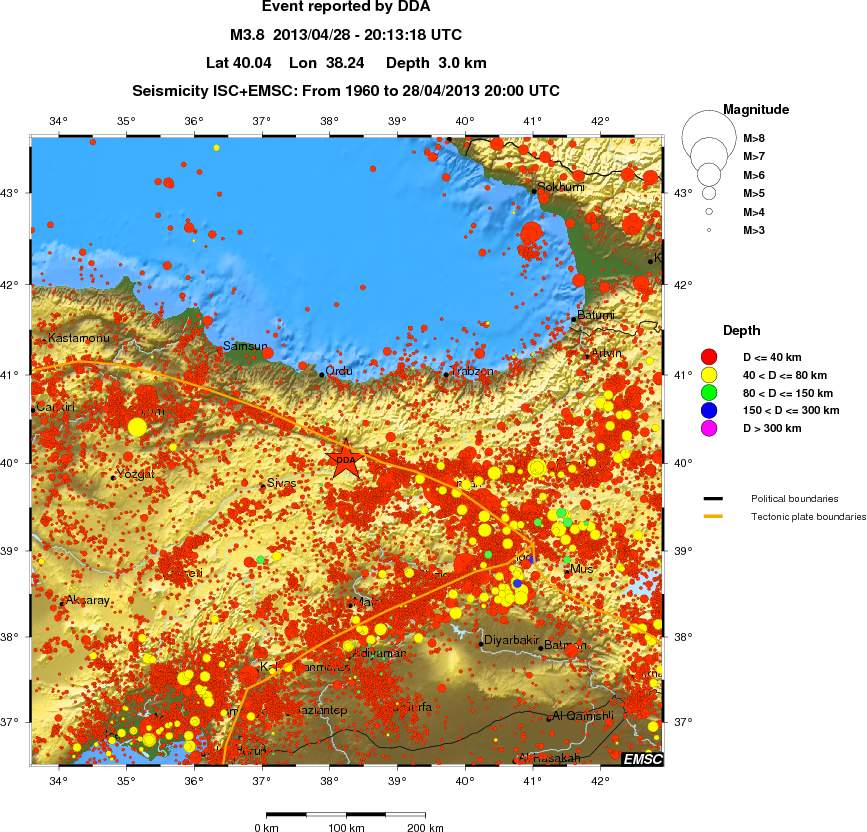 regional historical seismicity