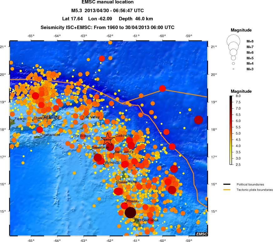 regional magnitude historical seismicity