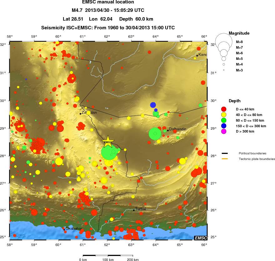 regional historical seismicity