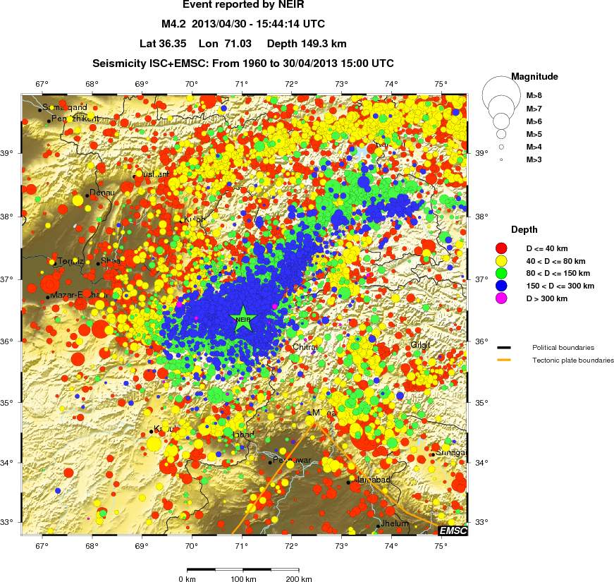 regional historical seismicity