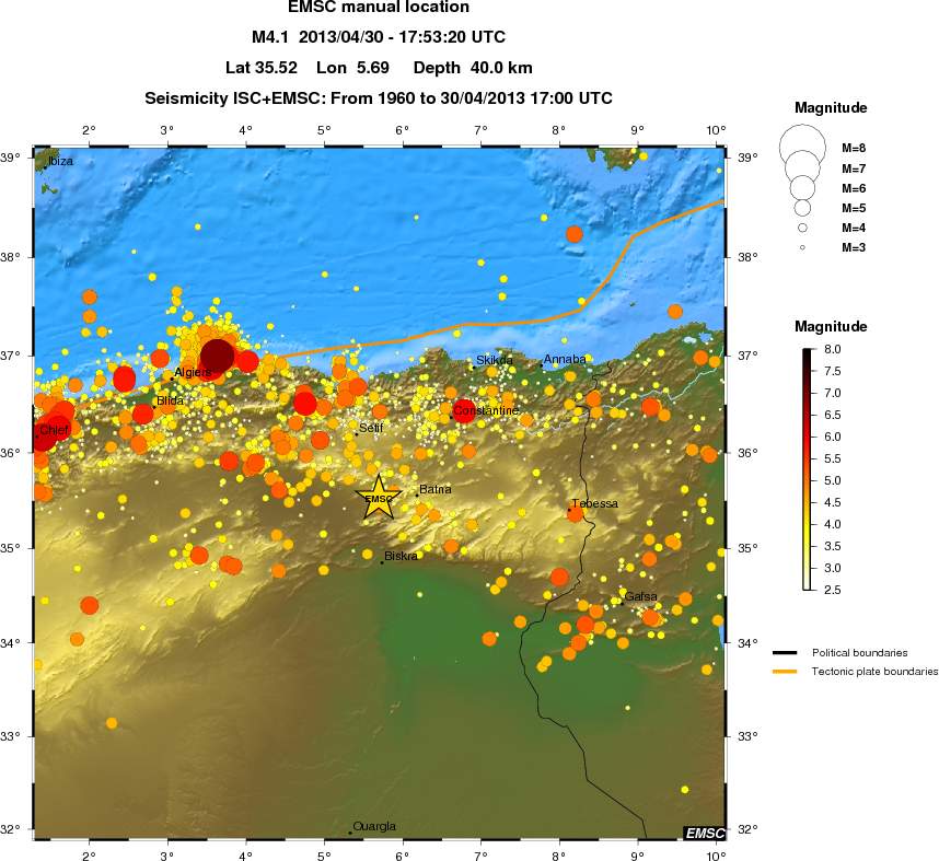 regional magnitude historical seismicity