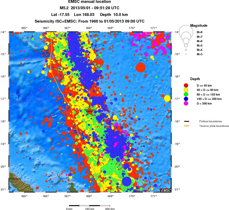 regional historical seismicity