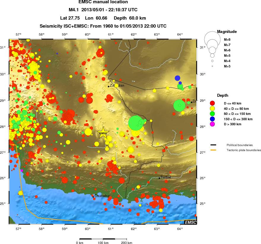 regional historical seismicity