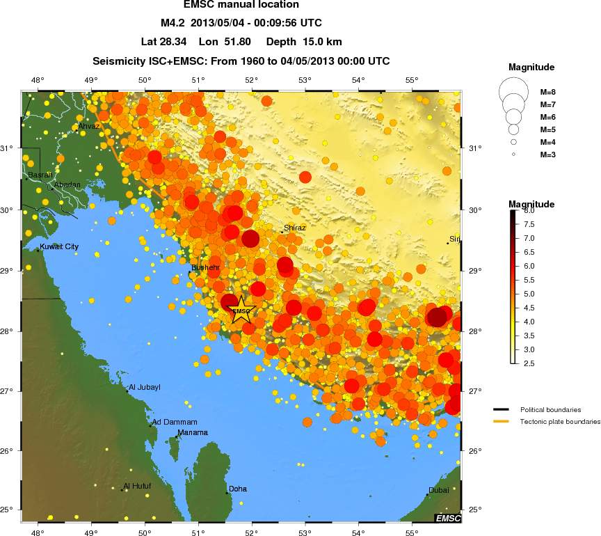 regional magnitude historical seismicity