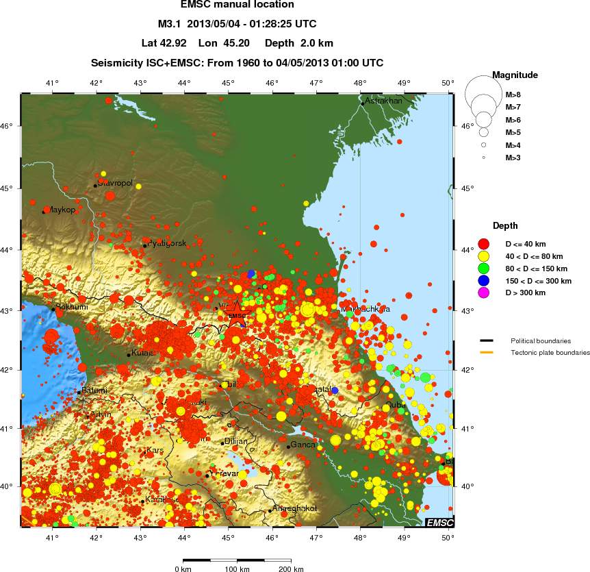 regional historical seismicity