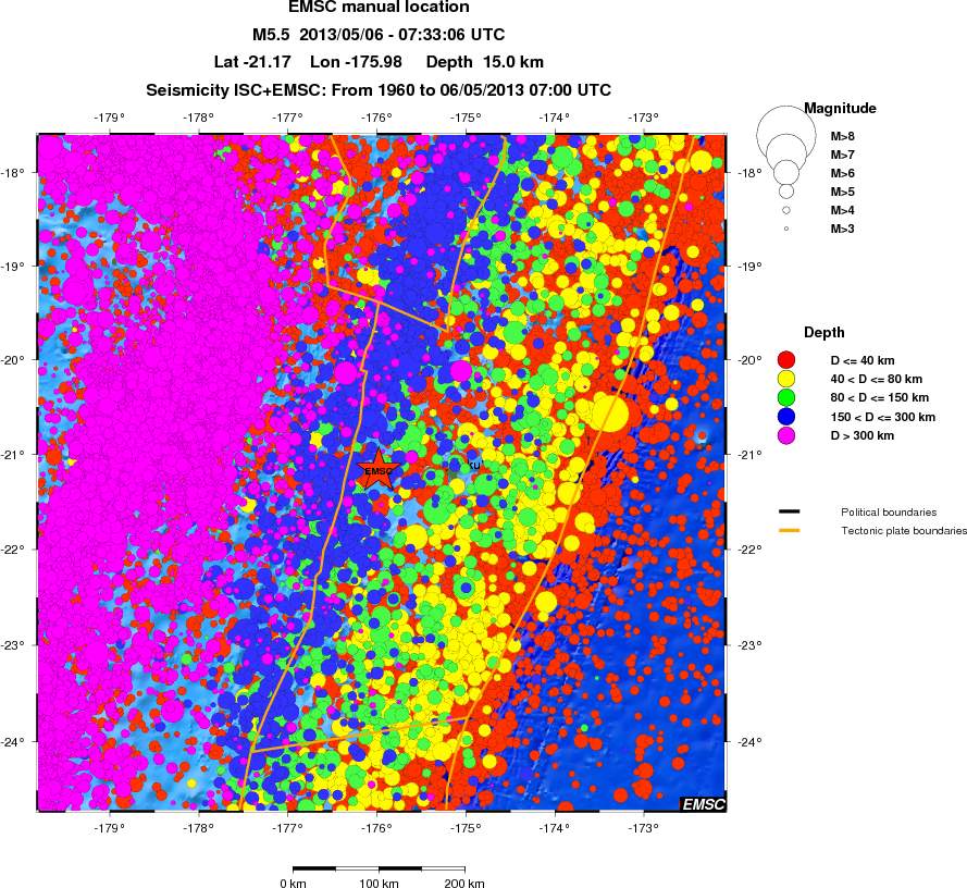 regional historical seismicity