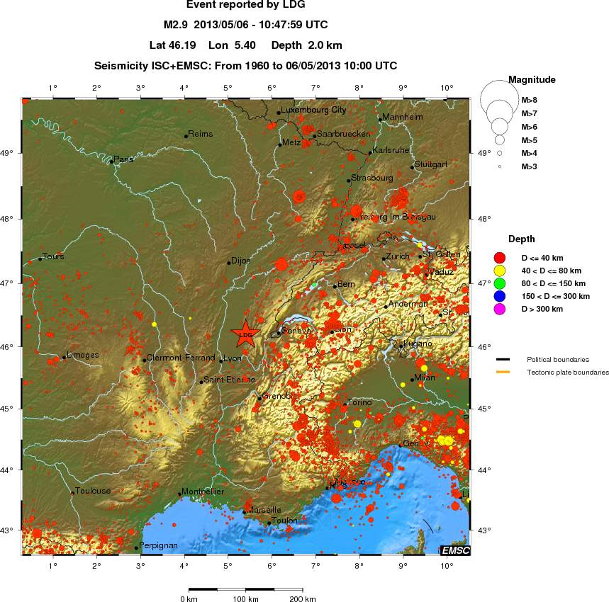 regional historical seismicity