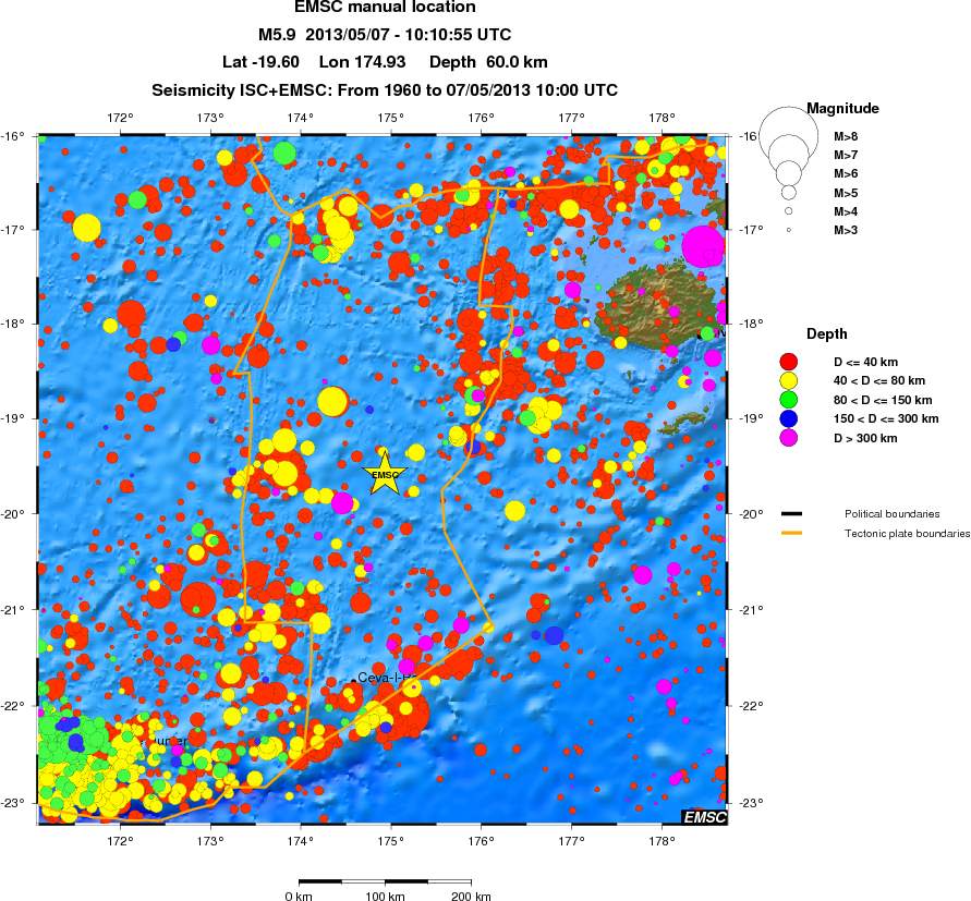 regional historical seismicity