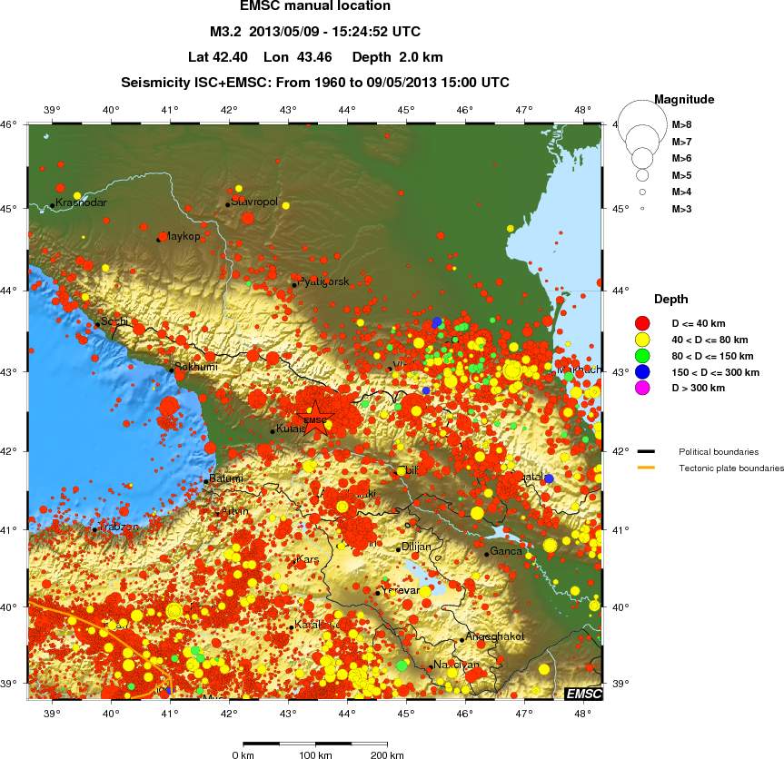 regional historical seismicity