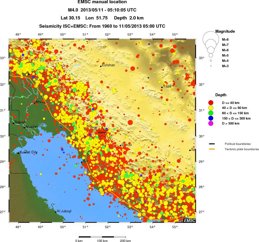 regional historical seismicity