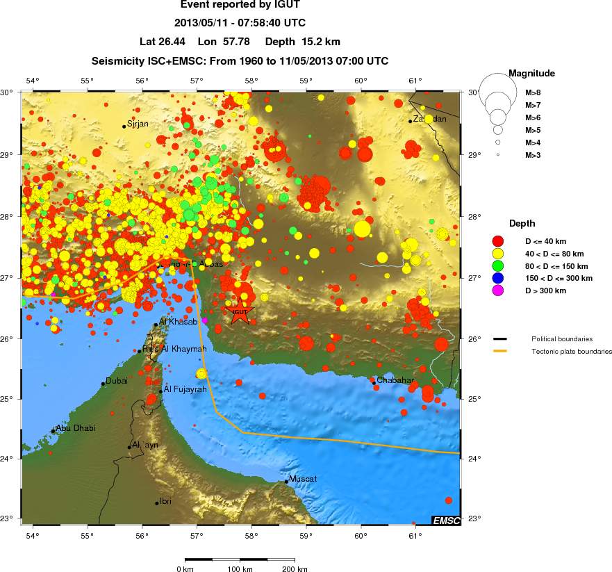 regional historical seismicity