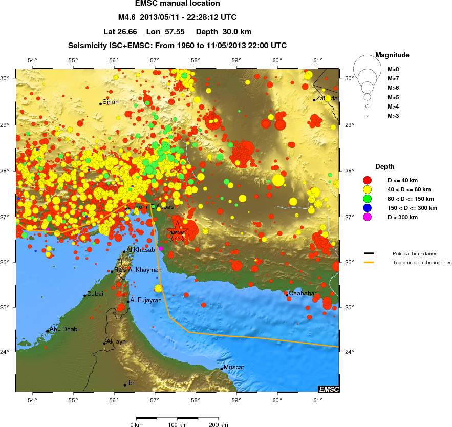 regional historical seismicity