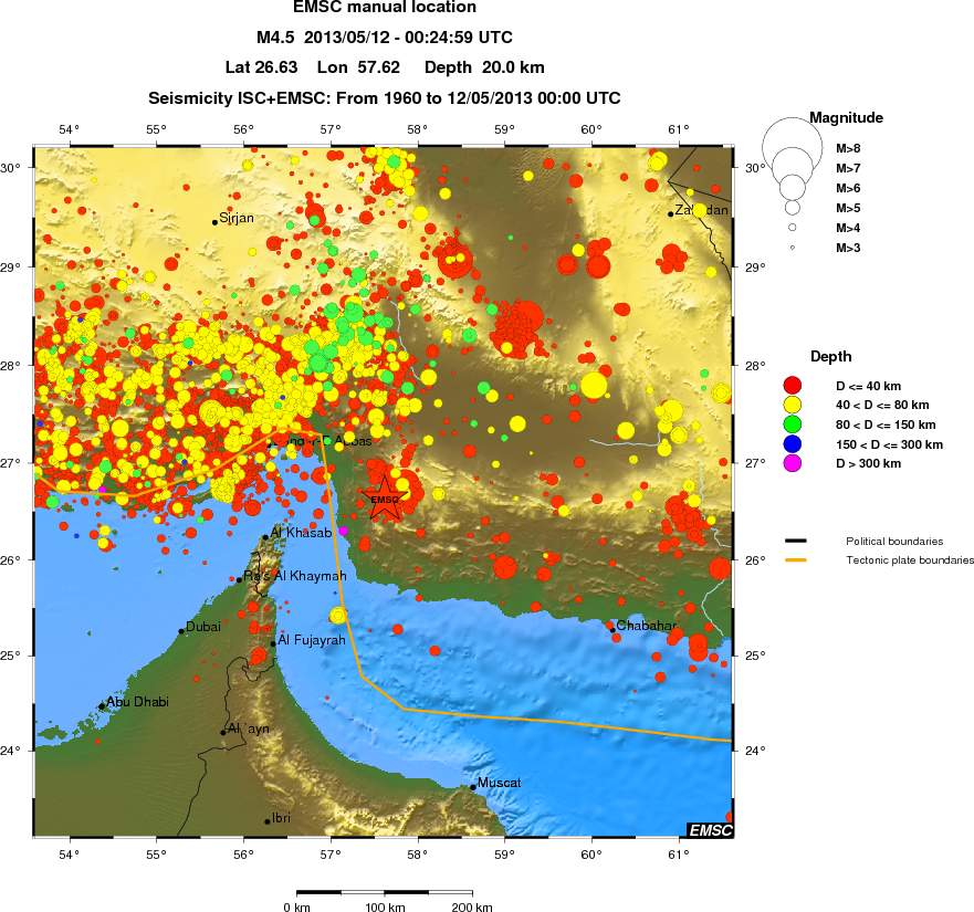 regional historical seismicity