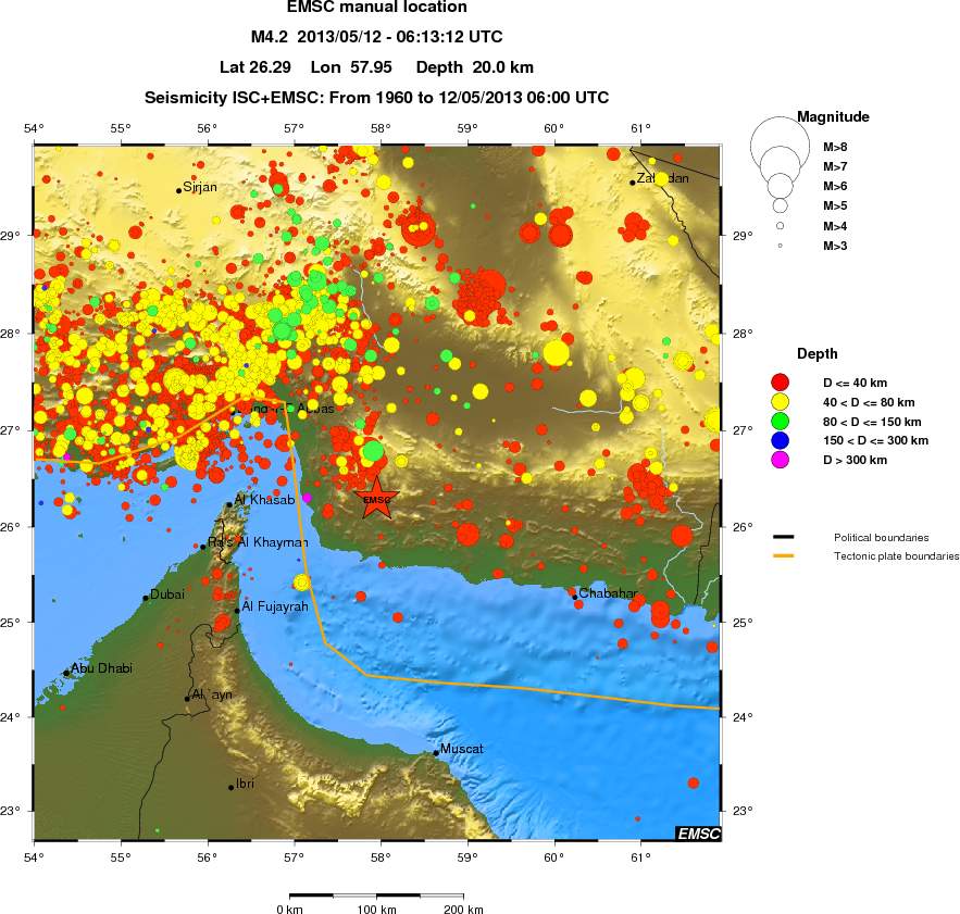 regional historical seismicity