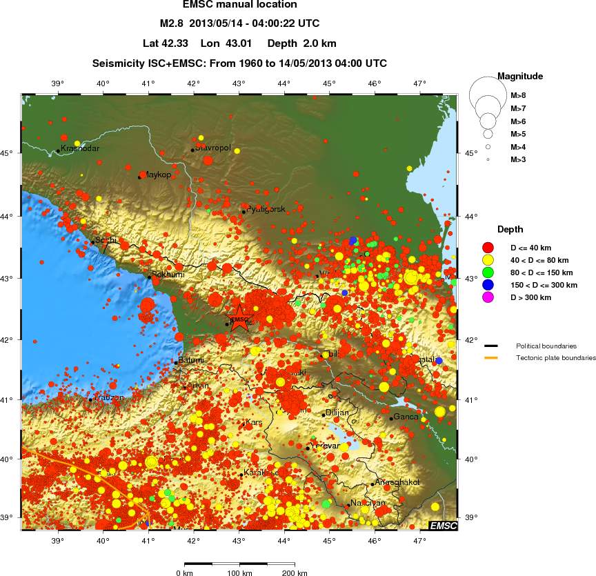 regional historical seismicity