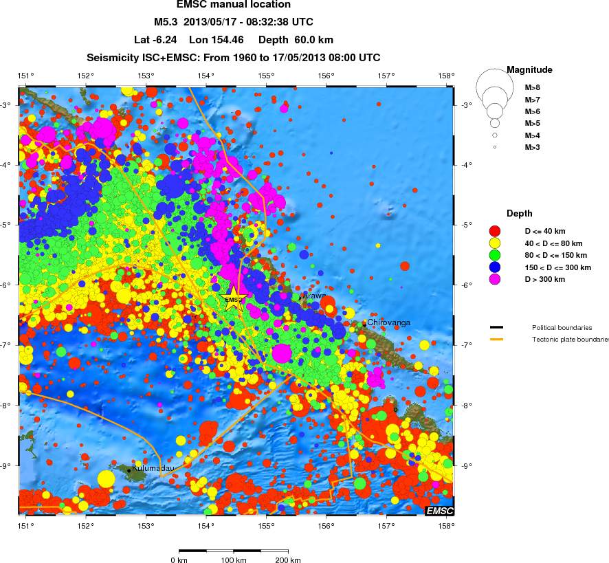 regional historical seismicity