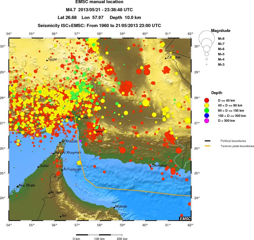 regional historical seismicity