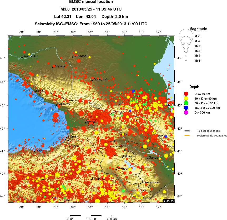regional historical seismicity