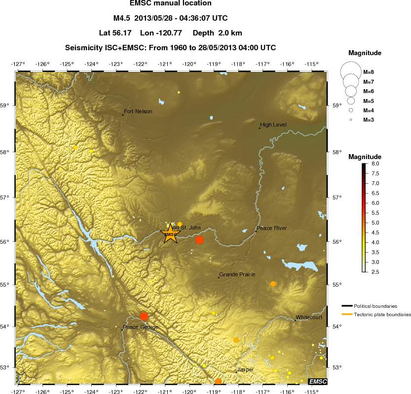 regional magnitude historical seismicity