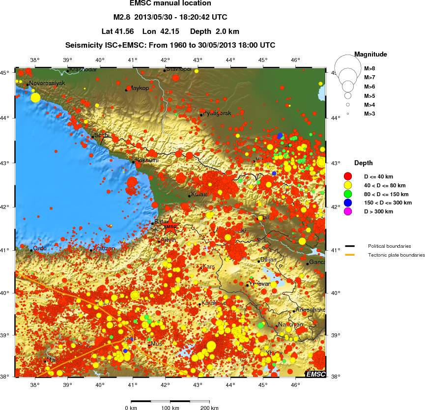 regional historical seismicity