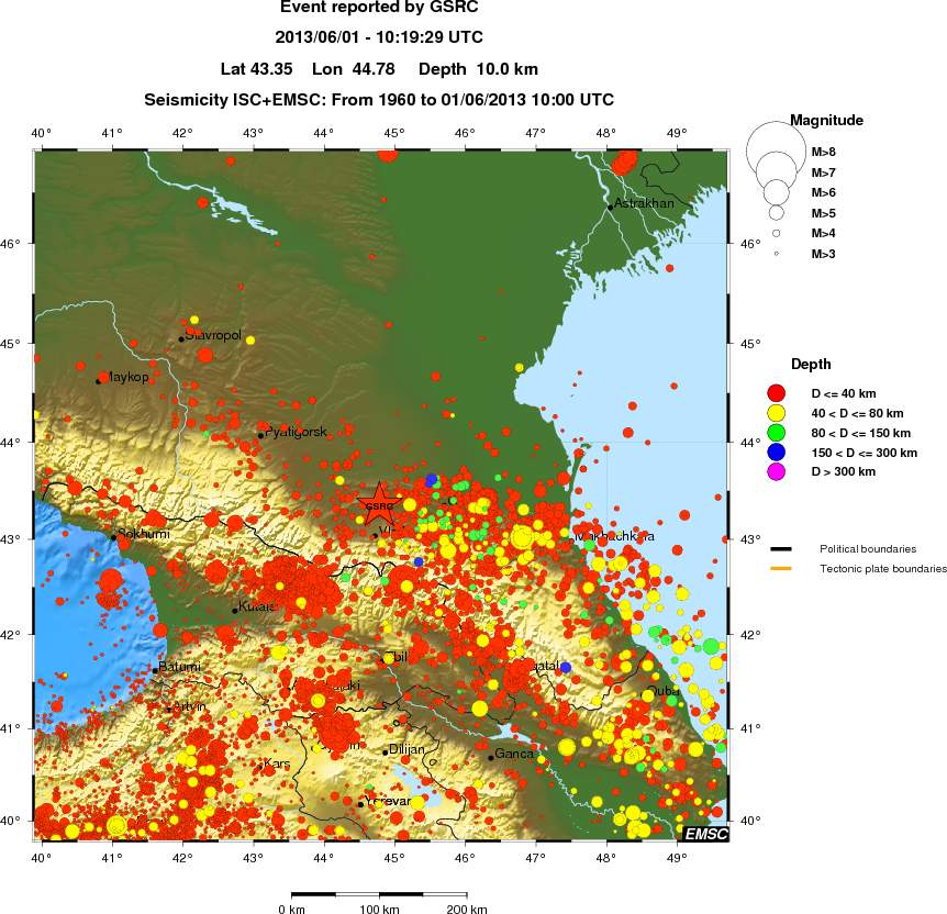 regional historical seismicity