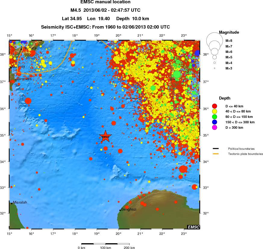 regional historical seismicity