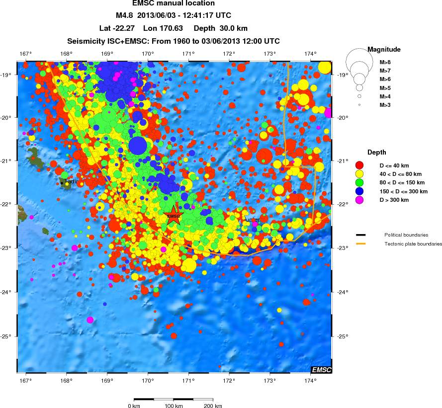 regional historical seismicity