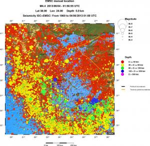 regional historical seismicity