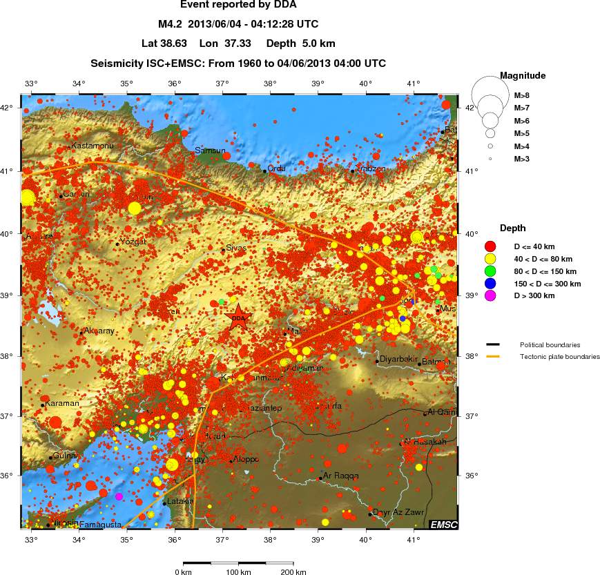 regional historical seismicity