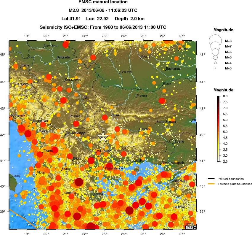 regional magnitude historical seismicity