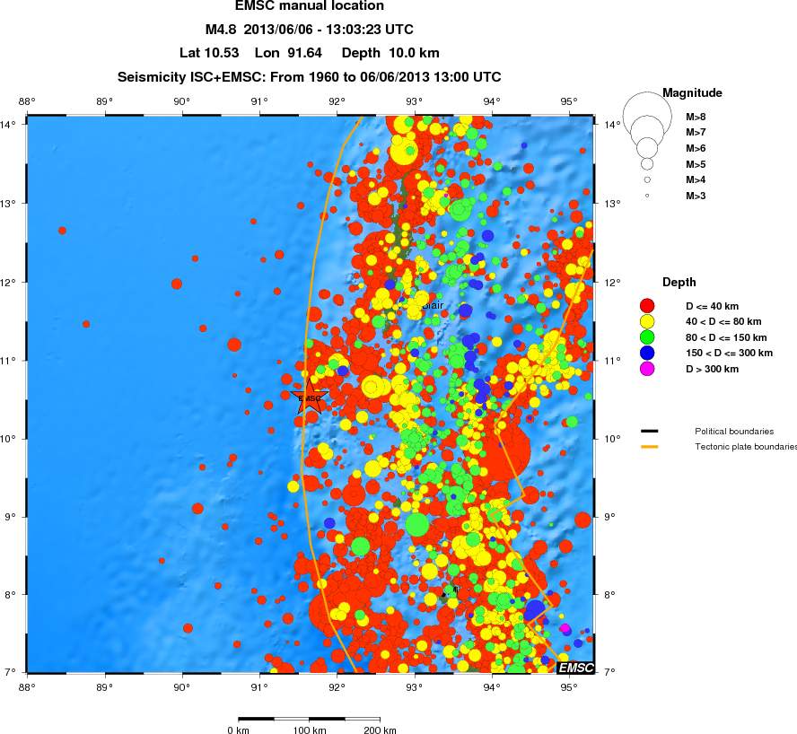 regional historical seismicity