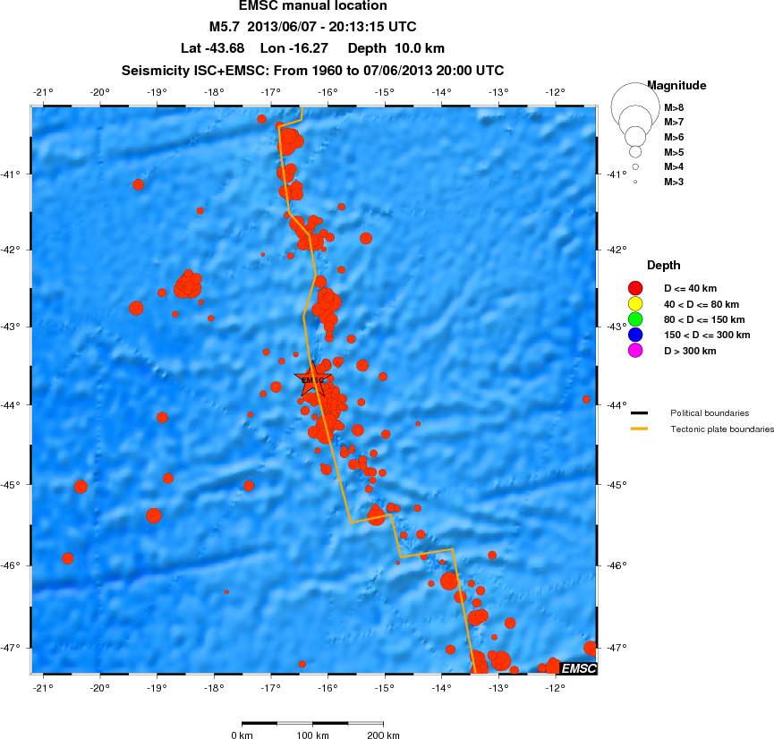 regional historical seismicity