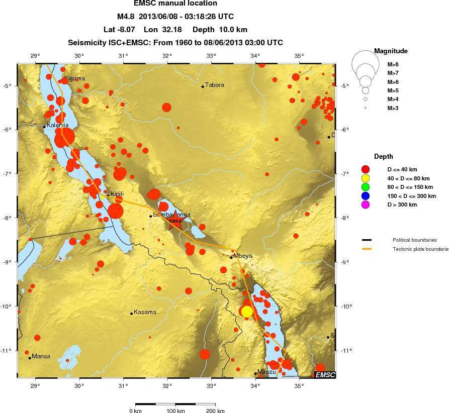 regional historical seismicity