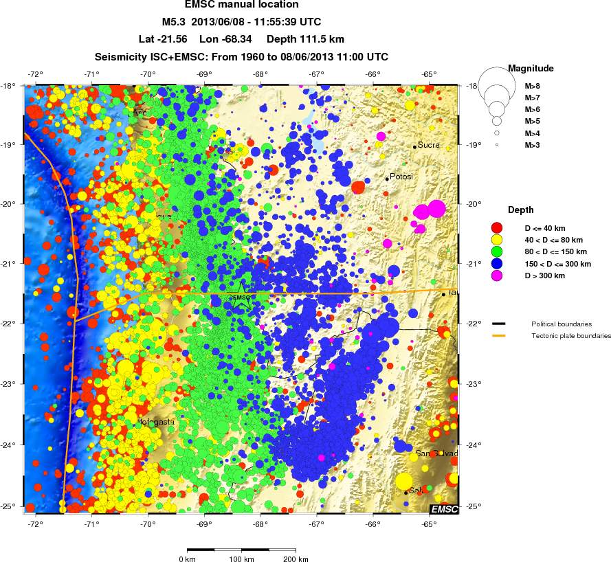 regional historical seismicity
