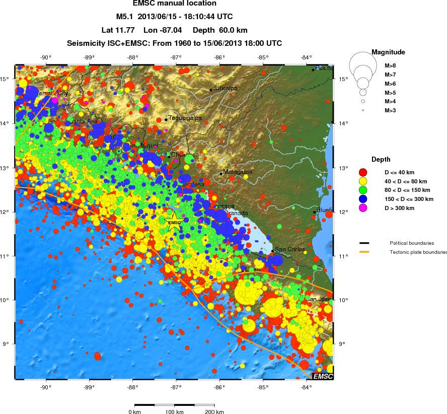 regional historical seismicity