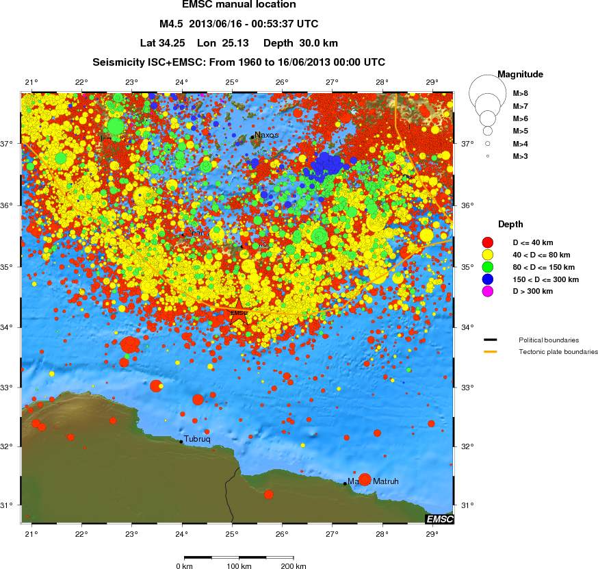 regional historical seismicity