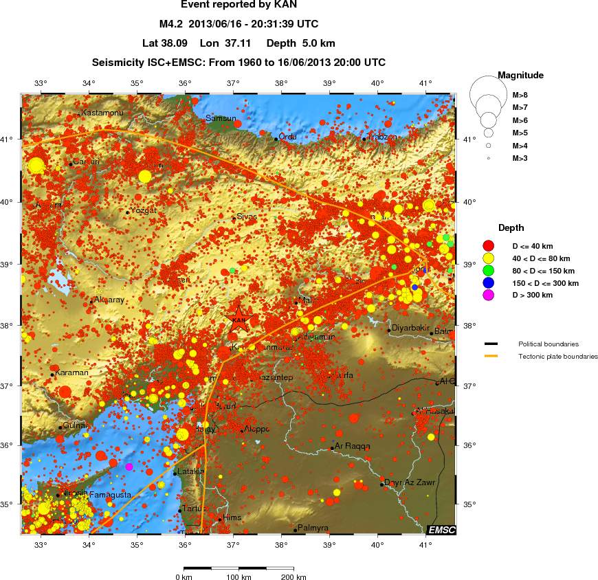 regional historical seismicity