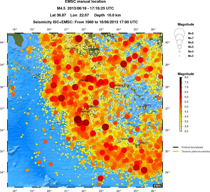 regional magnitude historical seismicity