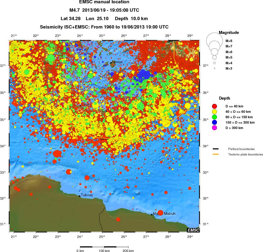 regional historical seismicity