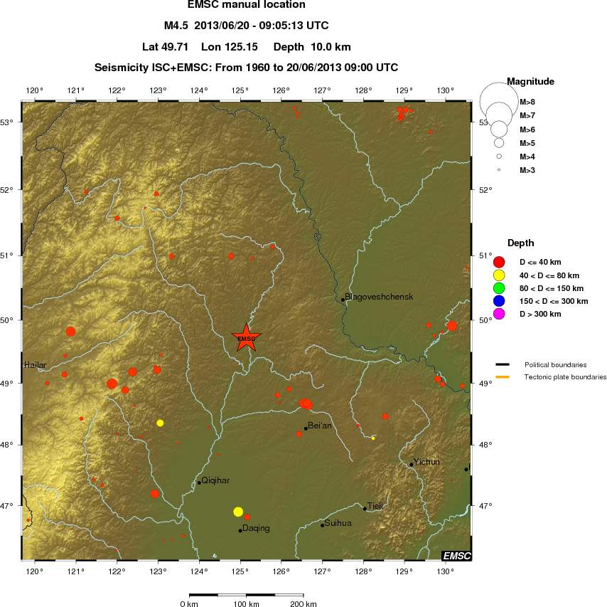 regional historical seismicity