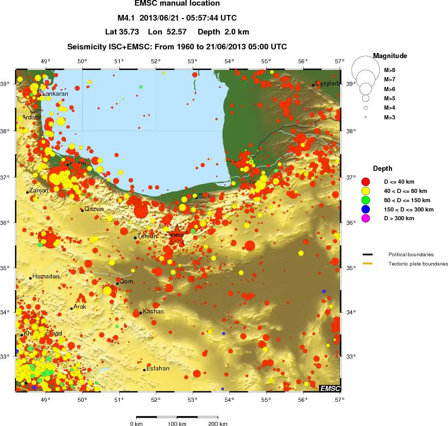 regional historical seismicity