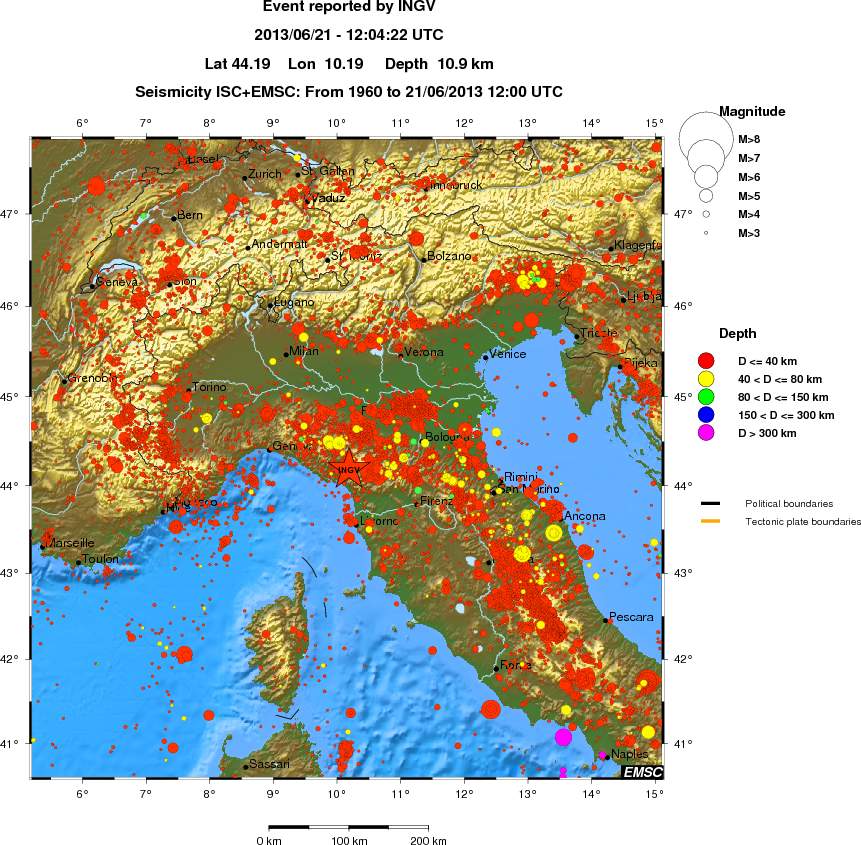 regional historical seismicity