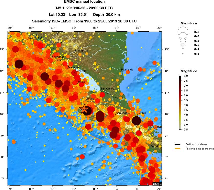 regional magnitude historical seismicity