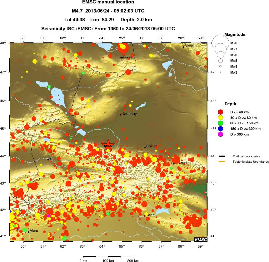 regional historical seismicity