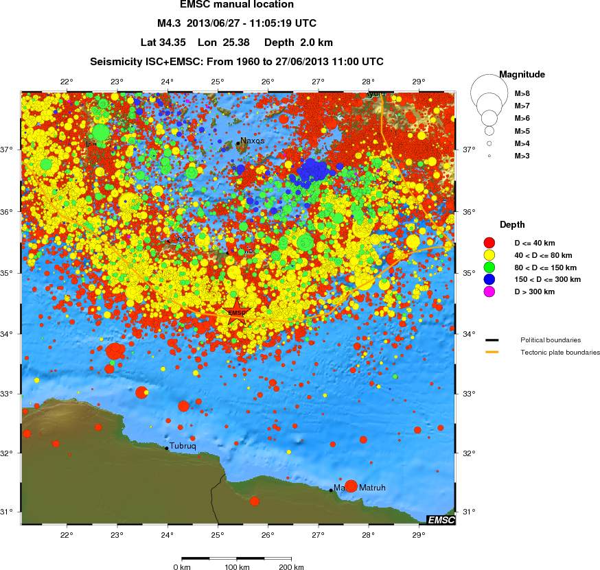 regional historical seismicity