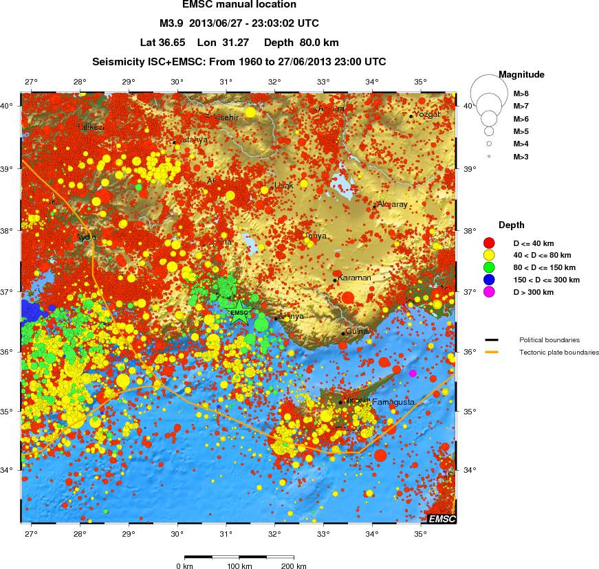 regional historical seismicity