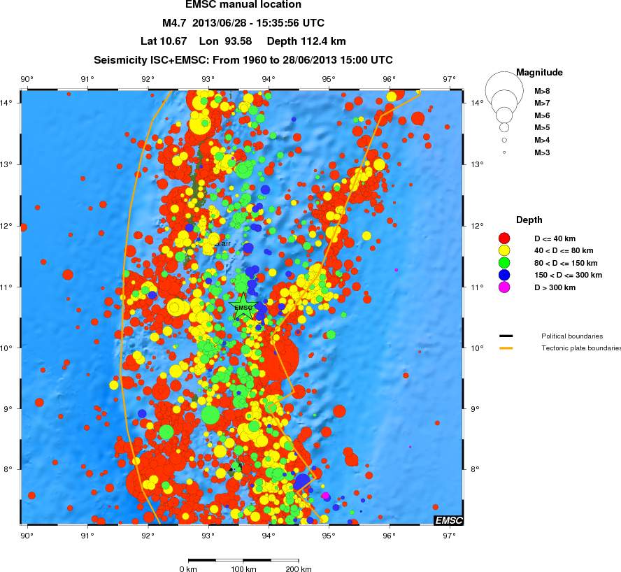 regional historical seismicity