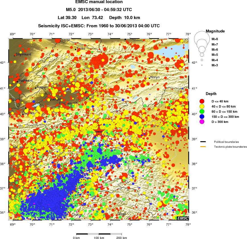 regional historical seismicity