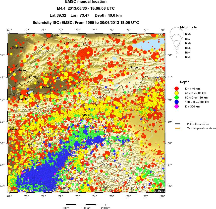 regional historical seismicity